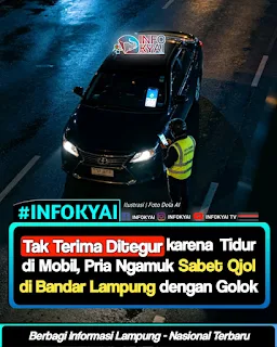 Tak Terima Ditegur karena Tidur di Mobil, Pria Ngamuk Sabet Ojol di Bandar Lampung dengan Golok