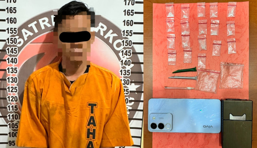 Polres Tulang Bawang Ringkus Bandar Sabu di Jalintim Banjar Agung