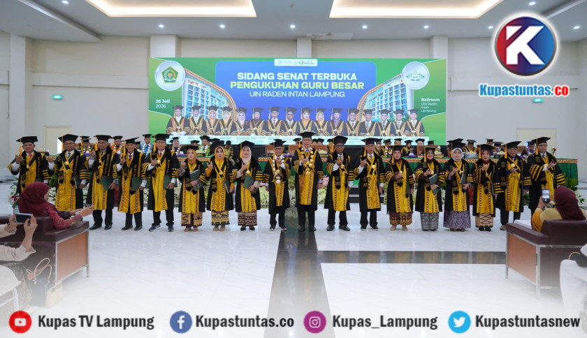 ‎UIN Raden Intan Lampung Kukuhkan 16 Guru Besar, Perkuat SDM Akademik dan Dampak Keilmuan