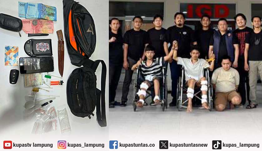 Polisi Tembak Dua Pencuri Mobil di Bandar Lampung, Sita Sabu Saat Tangkap Penadah