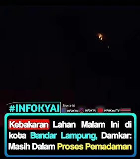 Kebakaran Lahan Terjadi Dekat SPBU Sukamaju Bandar Lampung