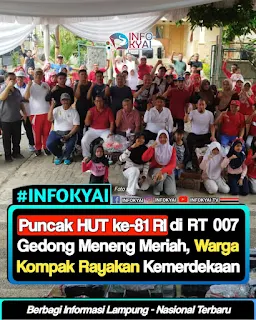 Puncak HUT ke-81 di RT 007 Gedong Meneng Meriah, Warga Kompak Rayakan Kemerdekaan