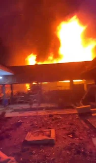 Kebakaran Terjadi di Kawasan RSUD Ryacudu Kotabumi Lampung Utara, Ruangan Oksigen Dilaporkan Terbakar