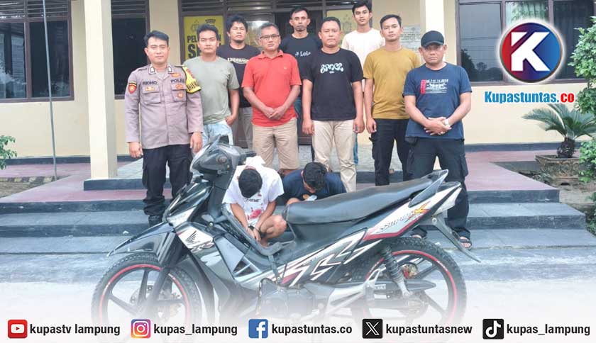 Motor Petani di Pringsewu Digondol Maling Saat Garap Sawah, Dua Residivis Dibekuk Kurang dari 24 Jam