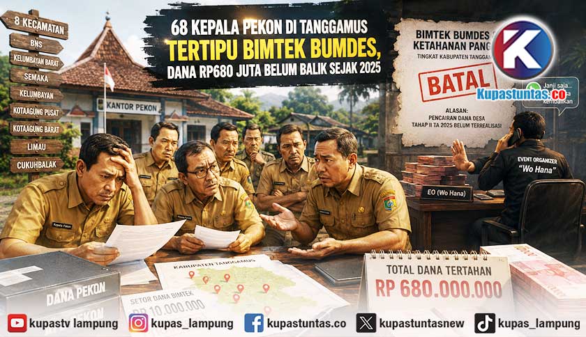 Dana Bimtek Fiktif Rp680 Juta Tak Kembali, 68 Kepala Pekon di Tanggamus Ancam Lapor APH