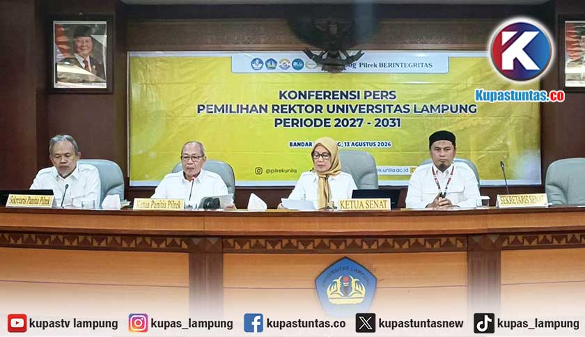 Unila Buka Pendaftaran Bakal Calon Rektor Periode 2027-2031, Minimal Empat Pendaftar