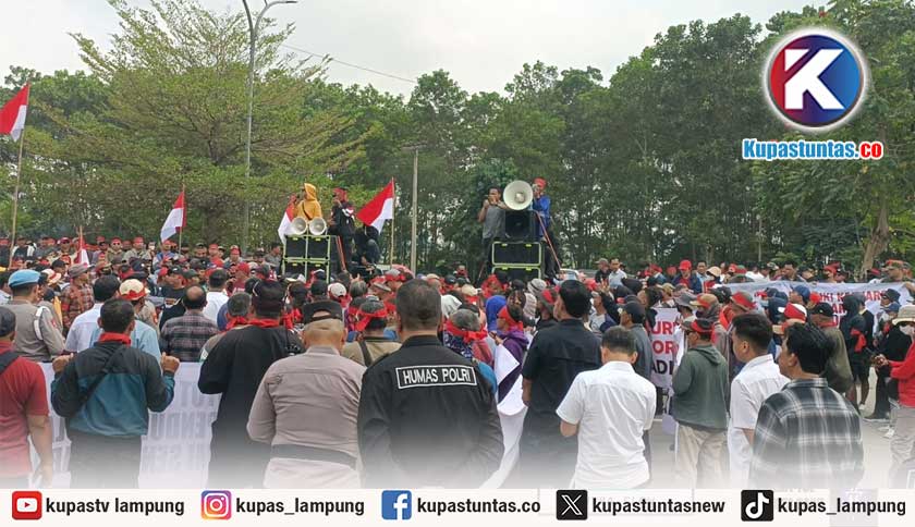 Ratusan Karyawan Sungai Budi Group Geruduk Polda Lampung, Minta Pelaku Perusakan Diproses Hukum