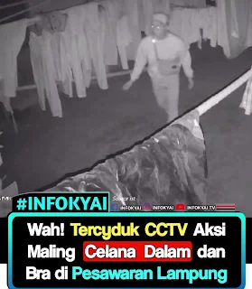 Tercyduk CCTV! Maling Bra dan Pakaian Dalam Wanita di Pesawaran Lampung, Warga Resah