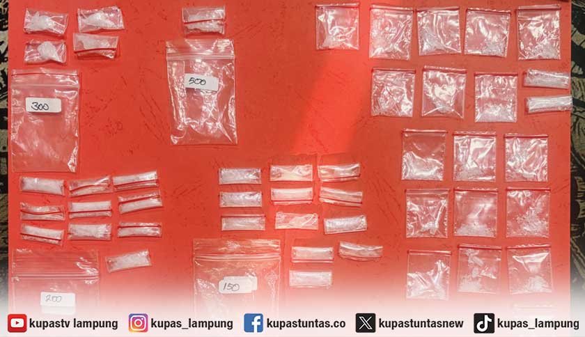 Polda Ringkus Empat Pengedar Narkoba di Lampung Tengah, Sita 47 Paket Sabu