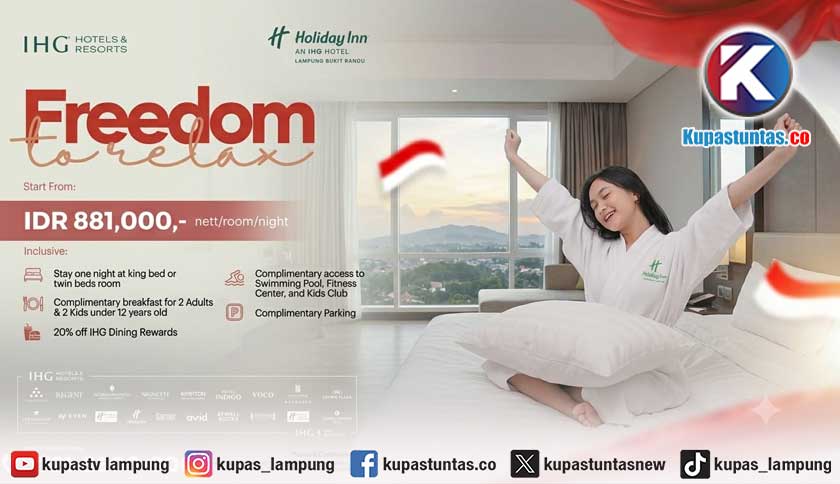 Rayakan Kemerdekaan Indonesia dengan Penawaran Spesial 'Freedom to Relax' di Holiday Inn Lampung Bukit Randu