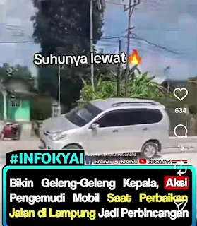Bikin Geleng-Geleng Kepala, Aksi Pengemudi Mobil Saat Perbaikan Jalan di Lampung Tengah Jadi Perbincangan Netizen