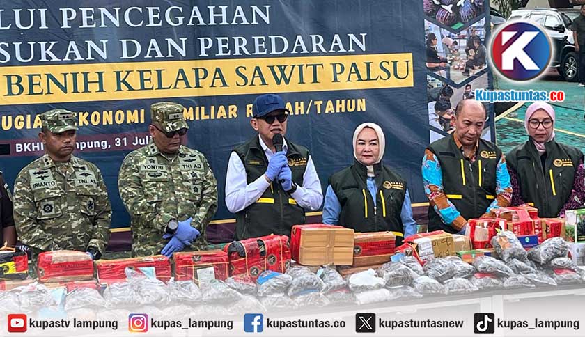 Barantin Gagalkan Peredaran 75.992 Bibit Kelapa Sawit llegal, Potensi Kerugian Rp3,5 Miliar per Bulan