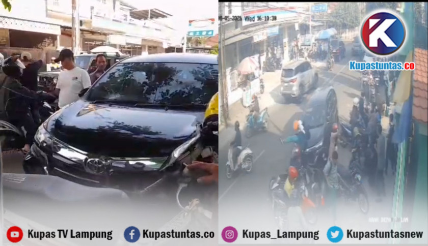 ‎Avanza Hilang Kendali Tabrak 7 Motor Penjemput Siswa di MTsN 1 Bandar Lampung