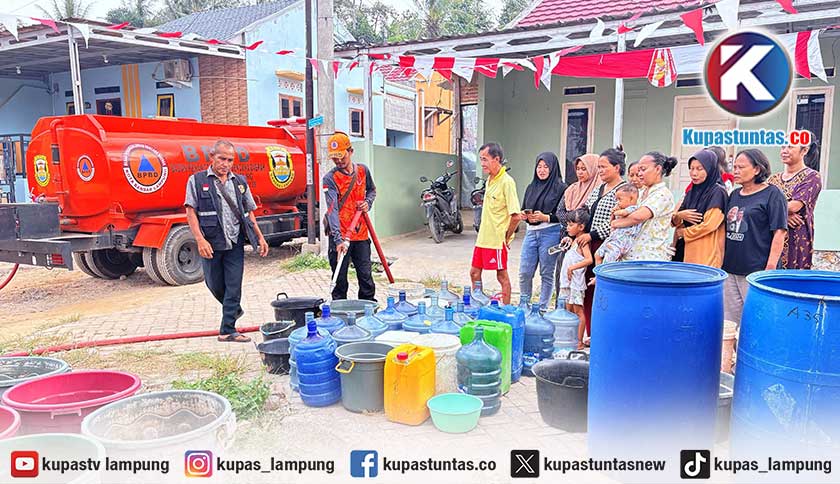 Kemarau Makin Panjang, BPBD Bandar Lampung Suplai 100 Ribu Liter Air Bersih Sehari