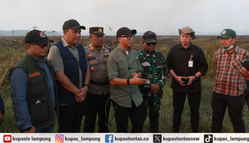 Gubernur Mirza Pantau Karhutla Dekat TN Way Kambas, 11 Kelompok Gajah Liar Terus Dimonitor