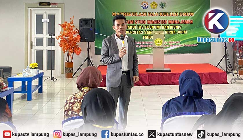 Narasumber Matrikulasi S2 Saburai, Donald Sihotang Dorong Mahasiswa Miliki Entrepreneurial Mindset