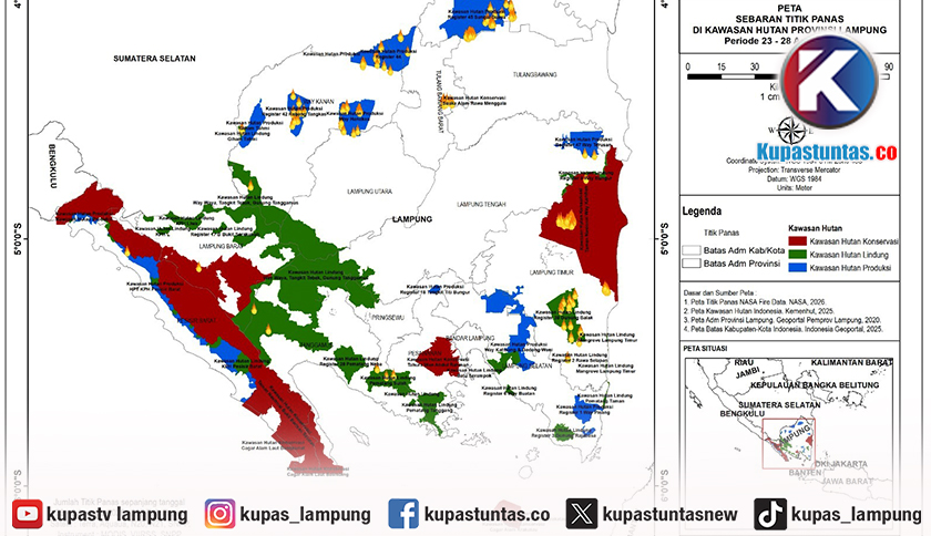 683 Titik Panas Terdeteksi di Konsesi Perkebunan dan Hutan Lampung, Walhi Desak Negara Audit Korporasi dan Tata Kelola Kawasan