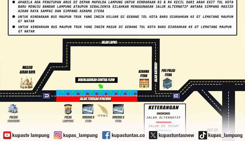 Demo Karyawan Sungai Budi Group di Mapolda Lampung, Polisi Terapkan Rekayasa Lalu Lintas