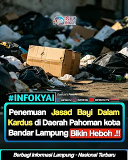 Penemuan Jasad Bayi Dalam Kardus di Daerah Pahoman kota Bandar Lampung Bikin Heboh..!!