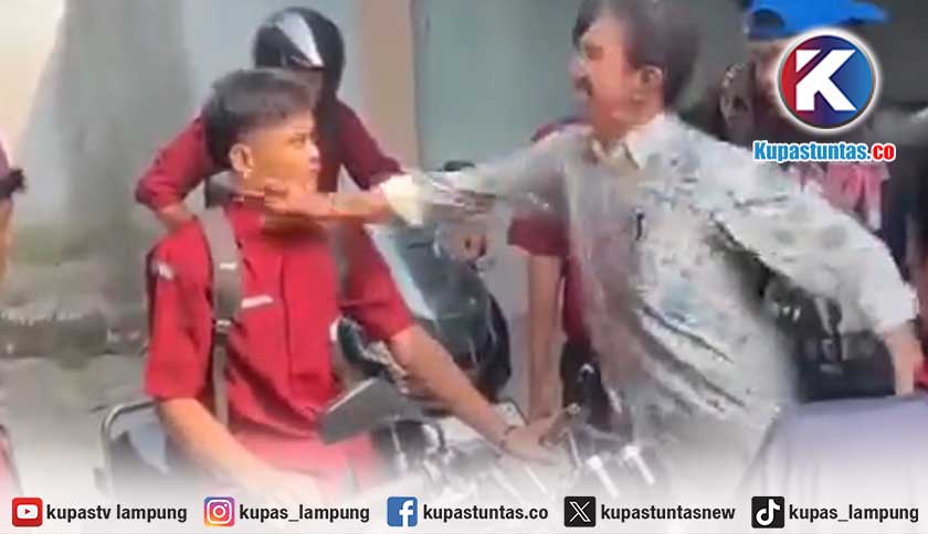 Viral! Guru Tampar Siswa Usai Geber Motor di Area Sekolah Lampung Timur