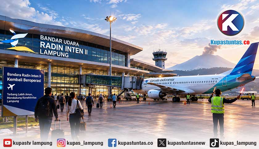 Bandara Radin Inten II Lampung Kembali Beroperasi, Sempat Tutup Akibat Abu Vulkanik