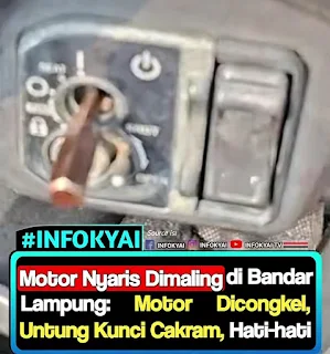 Motor Nyaris Dimaling di Bandar Lampung, Korban: Untung Kunci Cakram