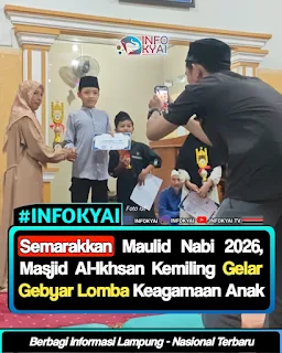 Semarakkan Maulid Nabi 2026, Masjid Al-Ikhlas Kemiling Gelar Gebyar Lomba Keagamaan Anak