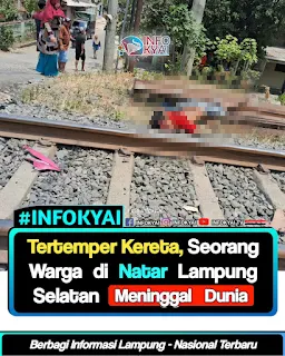 Tertemper Kereta, Seorang Warga di Natar Lampung Selatan Meninggal Dunia