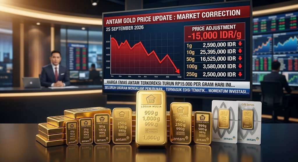 Harga Emas Antam Jumat 25 September 2026, Cek Rincian Terbaru Semua Jenis