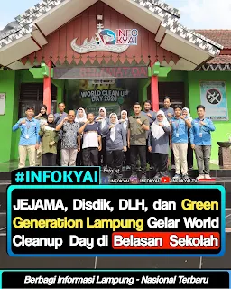 JEJAMA, Disdik, DLH dan Green Generation Lampung Gelar World Cleanup Day di Belasan Sekolah