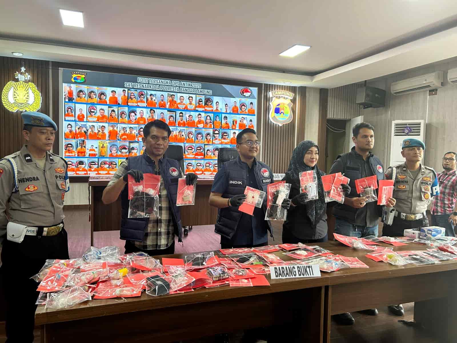 Dua Minggu Operasi Antik, Lima Bandar Narkoba Diciduk