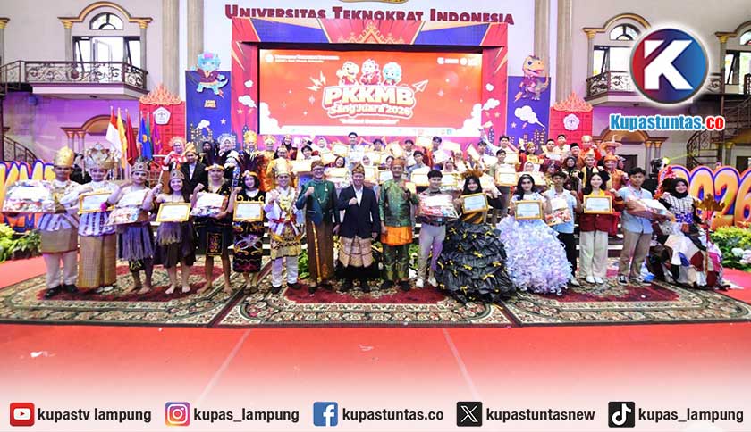 Tumbuhkan Semangat Baru dan Karakter Sang Juara Nasional-Internasional, Universitas Teknokrat Indonesia Resmi Tutup PKKMB 2026 'Brilliant Generation'