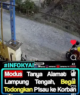 Modus Tanya Alamat di Lampung Tengah, Begal Diduga Todongkan Pisau ke Korban