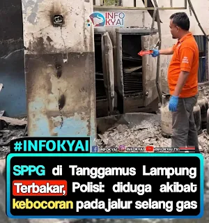 SPPG di Tanggamus Lampung Terbakar, Polisi: diduga Akibat Kebocoran Pada jalur selang gas
