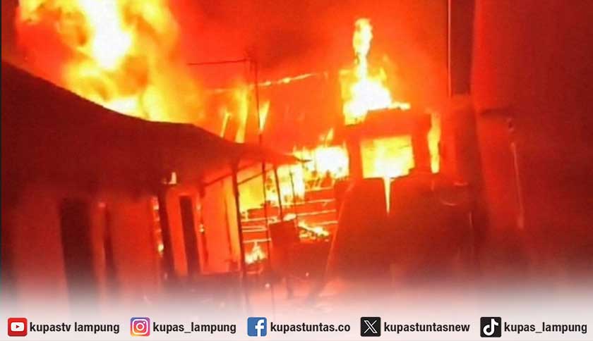 Gudang Pakan Ternak di Way Laga Bandar Lampung Terbakar, 15 Kambing Ikut Terpanggang