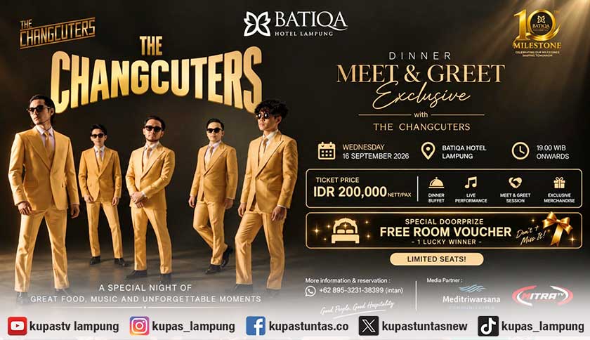 Rayakan 10 Tahun Perjalanan, BATIQA Hotel Lampung Gelar Dinner Meet & Greet Exclusive Bersama The Changcuters