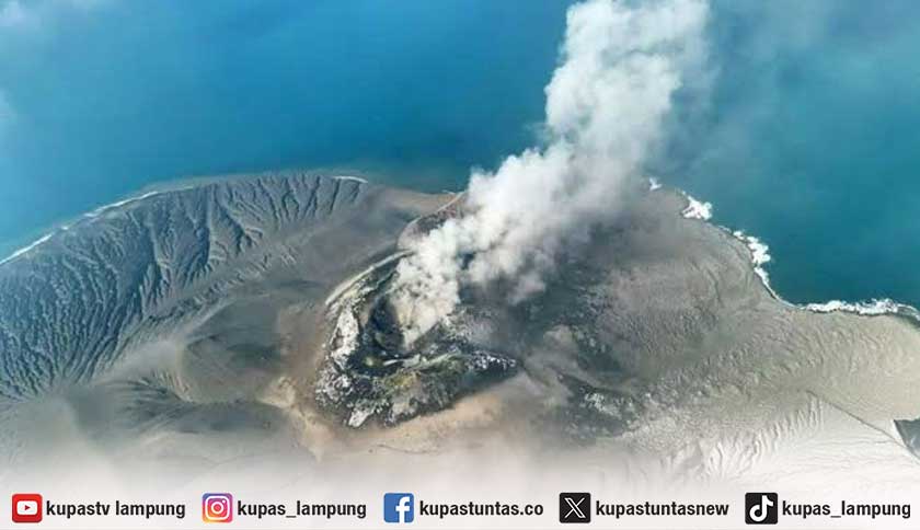Luas Daratan Gunung Anak Krakatau Kini Capai 341,5 Hektare