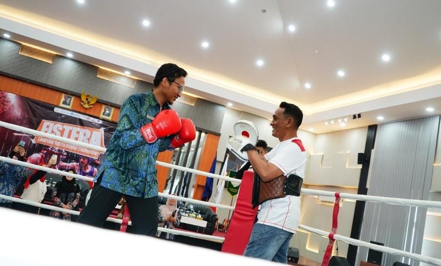 Dies Natalis Ke-12 Itera, 145 Petinju Tanding di Ring Fistera Lampung Youth Boxing Tournament