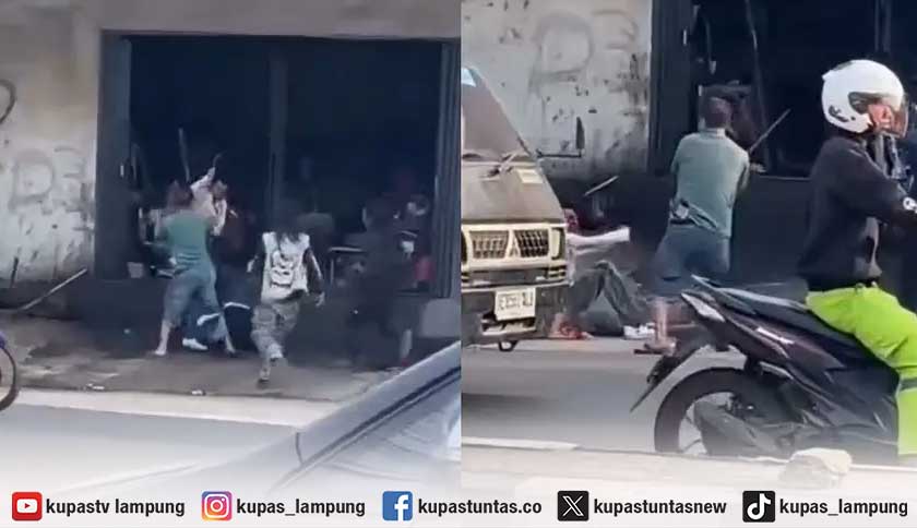Pak Ogah Dikeroyok Brutal di Bypass Bandar Lampung, Satu Pelaku Ditangkap