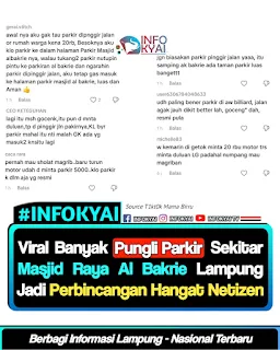 Viral! Keluhan Tarif Parkir di Sekitar Masjid Raya Al Bakrie Lampung Jadi Sorotan Netizen