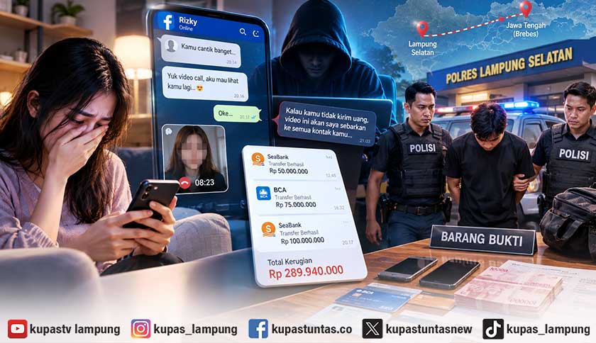 Pria Jateng Peras Wanita Lampung Rp289 Juta, Ancam Sebar Video Pribadi