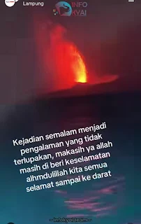 Detik-Detik Gunung Anak Krakatau Erupsi, Keluarkan Lava dan Dentuman Keras di Selat Sunda