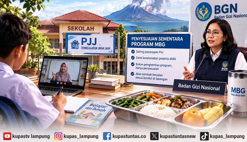 Siswa Belajar dari Rumah, BGN Sesuaikan Penyaluran MBG di Wilayah Terdampak Erupsi GAK
