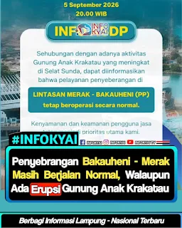 Penyeberangan Bakauheni-Merak Masih Normal, Tak Terdampak Erupsi Gunung Anak Krakatau