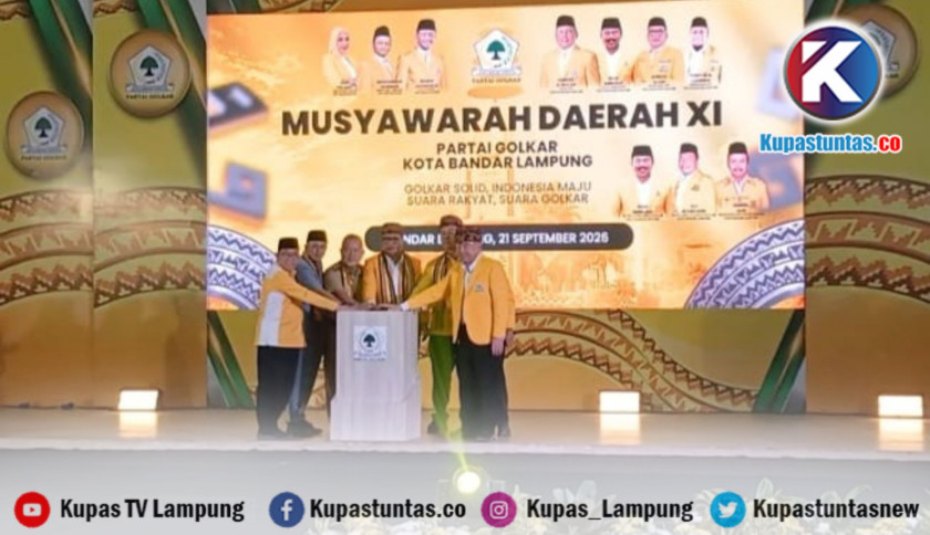 ‎Musda XI Golkar Bandar Lampung Dibuka, Aprozi Alam Tekankan Konsolidasi dan Target Organisasi 2029