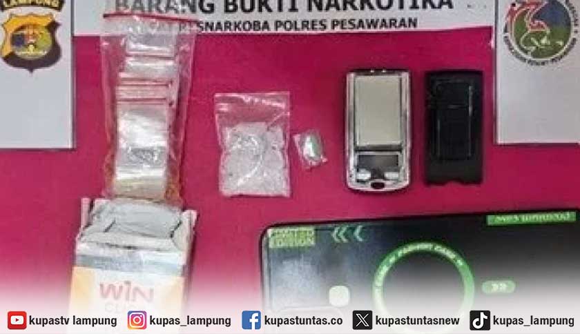 Pria 53 Tahun di Pesawaran Ditangkap Bawa Sabu 4,71 Gram dan Ekstasi