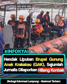 Hendak Liputan Erupsi Gunung Anak Krakatau (GAK), Sejumlah Jurnalis Dilaporkan Hilang Kontak