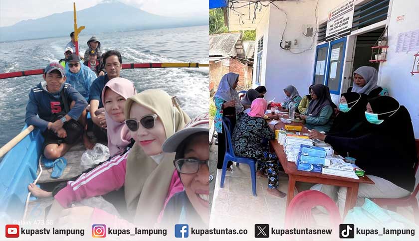 Menembus Laut dan Medan Ekstrem, Nakes Puskesmas Martanda Tanggamus Jemput Bola Layani Warga