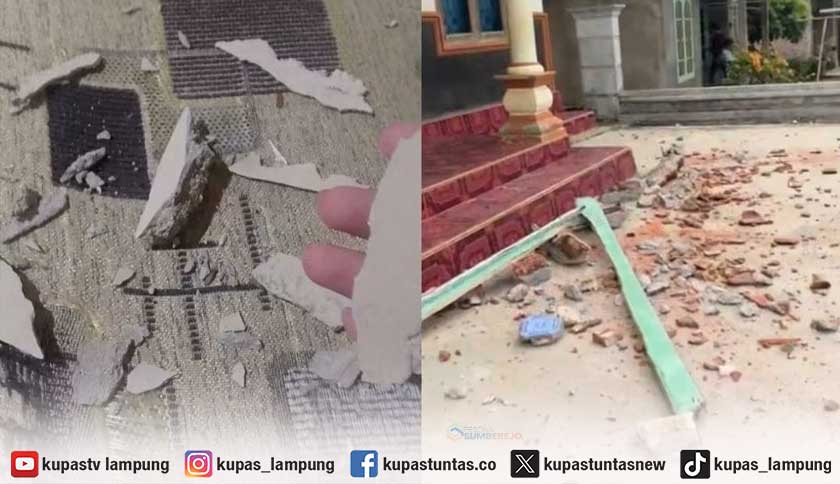 Rumah Warga Argopeni Tanggamus Rusak Dihantam Gempa