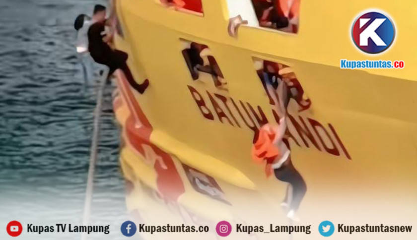 Heroik! Sertu Mar Rico Sumantri Selamatkan Anak Terpisah dari Orang Tua Pakai Tali saat Kebakaran KMP Batumandi